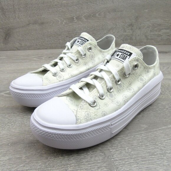 Converse Chuck Taylor All Star Move OX Floral Shoes Women's Size 8 NEW - Picture 4 of 15